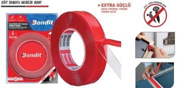 BONDİT Silikonlu Çift Taraflı Akrilik Bant