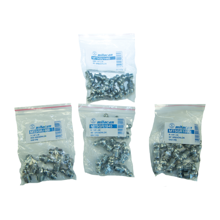 Gaz Diş Gresörlükler R 1/8''x28 45° ( 10 ADET )