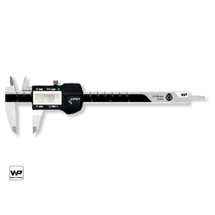 WPro IP67 Tolerans Ayarlı Su Geçirmez Dijital Kumpas 0.01mm 0-150mm