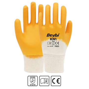 BEYBİ KN1 Pamuk Nitril İş Eldiveni 288 Çift