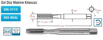 MAİER Sol Düz Makine Kılavuzu (DIN-371/C) (HSS-M2AL)