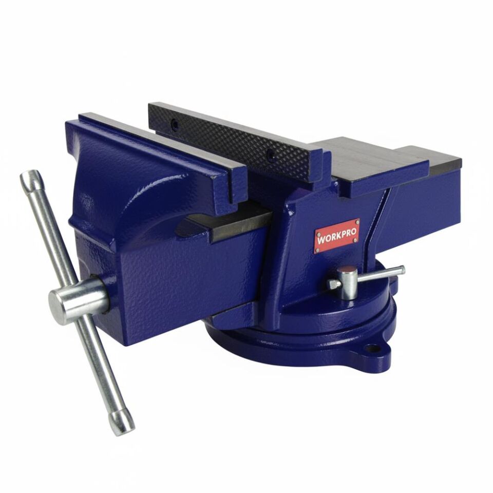 WORKPRO WP233005 100mm 360° Döner Tabanlı Örslü Profesyonel Tezgâh Mengene