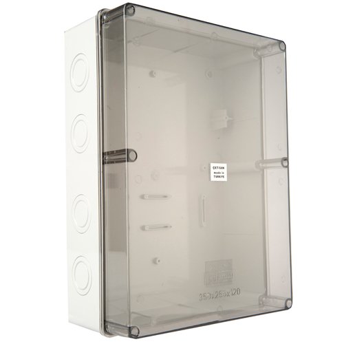 350x255x125 Termoplastik Polikarbonat Buat Şeffat Kapaklı - 1 ADET
