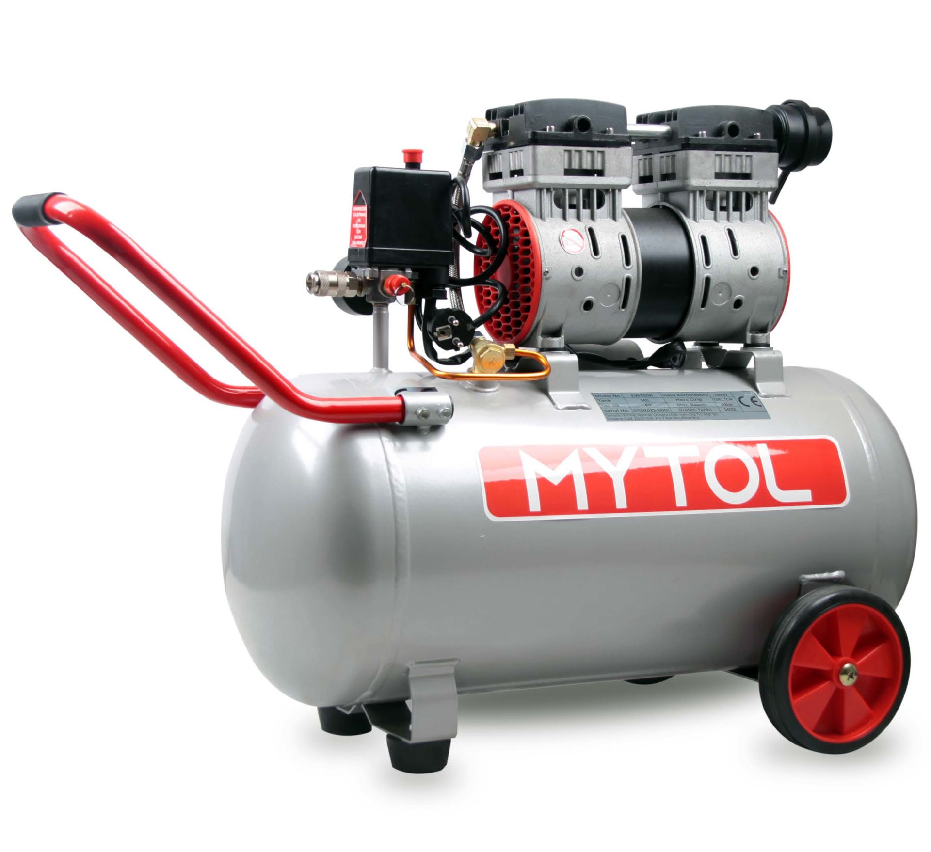 MYTOL EWS50B - 50 Litre Sessiz Yağsız Hava Kompresörü 1 HP