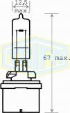 TRİFA H27/W1 Halojen Ampul 12 Volt 50 Watt (885) Düz Soket Ampül (10 Adet)