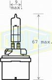 TRİFA H27/W1 Halojen Ampul 12 Volt 27 Watt (890) Düz Soket Ampül (10 Adet)