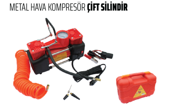 Rico 12 Volt Hava Kompresör Çift Silindir Lastik Şişirme (FY-002C-1)