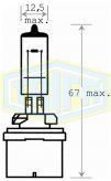 TRİFA H27/W1 Halojen Ampul 12 Volt 27 Watt (880) Düz Soket Ampül (10 Adet)