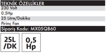 MAX EXTRA Preforikal Su Pompası 25 Litre