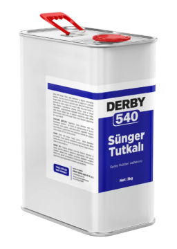 DERBY 540 Sentetik Kauçuk Esaslı Sünger Tutkalı 3 KG - Sünger Döşeme Mobilya Yapıştırıcı
