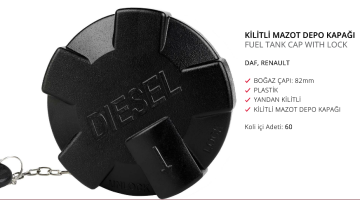Tır Mazot Depo Kapağı Yandan Kilitli DAF, RENAULT