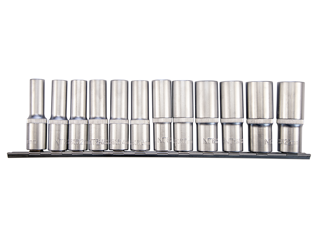 NT TOOLS NCSET75 - 1/2 Altı Köşe Uzun Lokma Ucu Takımı 12 Parça