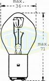 TRİFA Halojen Ampul 12 Volt 25/25 Watt Motorsiklet (10 Adet)