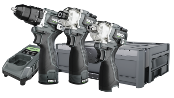 VOLTZ - Akülü 3 Lü Set - Vidalama - Somun Sökme - Tornavida 16.8 Volt Çift Akülü (VZ16-3KIT)