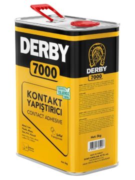 DERBY 7000 Şeffaf Kontakt Yapıştırıcı 3 KG (Toluensiz - Kokusuz)