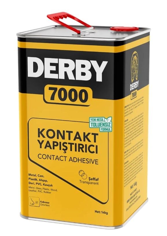 DERBY 7000 Şeffaf Kontakt Yapıştırıcı 15 KG (Toluensiz - Kokusuz)