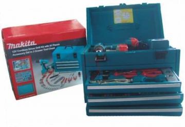 MAKİTA 6271DWPET3 AKÜLÜ MATKAP VİDALAMA (81 Parça Setli)