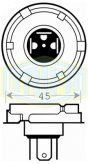 TRİFA H4 Halojen Ampul 24 Volt 45T 100 Watt (10 Adet)