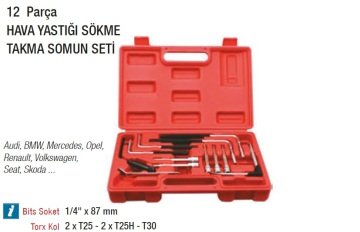 NT TOOLS NTA3719 - Hava Yastığı Sökme Seti 12 Parça