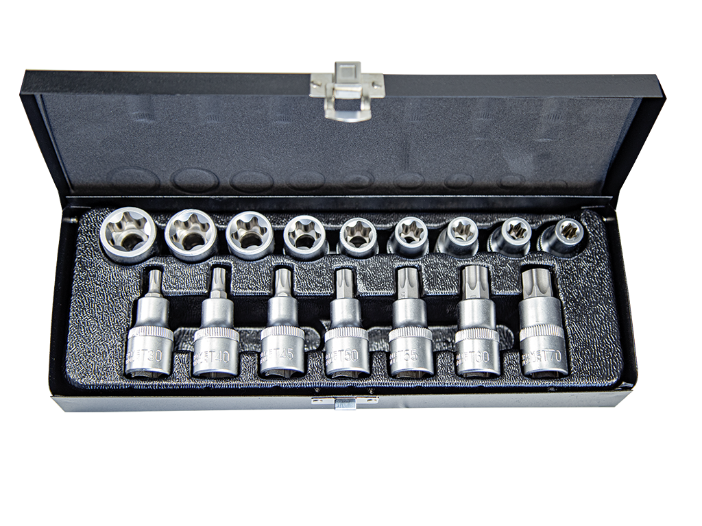 NT TOOLS NCSET83 - 1/2'' Torx + E Tipi Lokma Ucu Seti Takımı 16 Parça