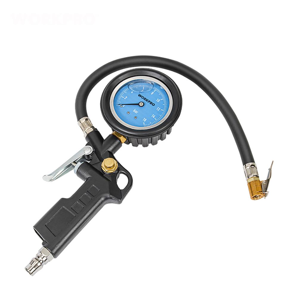 WORKPRO WP314063 16Bar Yağlı Basınç Göstergeli Profesyonel Havalı Lastik Şişirme Tabancası