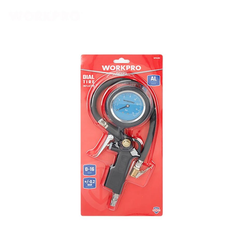 WORKPRO WP314063 16Bar Yağlı Basınç Göstergeli Profesyonel Havalı Lastik Şişirme Tabancası