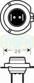 TRİFA H7 Halojen Ampul 24 Volt 100 Watt (10 Adet)