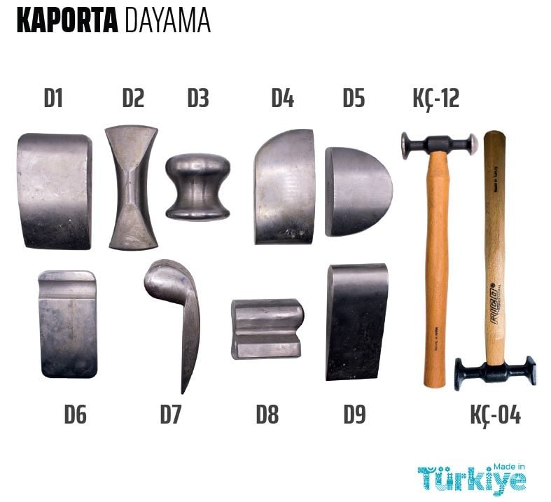 RİCO Oto Kaporta Dayama Aletleri Bombeli Kama Dayama D-9