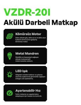 VOLTZ - 60 Nm - 20 Volt 5 Amper Profesyonel Akülü Matkap Vidalama (VZDR-20I )