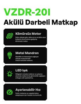 VOLTZ - 60 Nm - 20 Volt 5 Amper Profesyonel Akülü Matkap Vidalama (VZDR-20I )