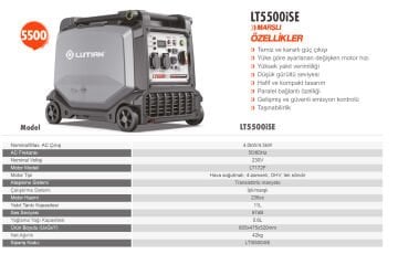 LUTIAN LT5500iSE - 4.5 Kw Benzinli Marşlı İnvertör Sessiz Jeneratör 97 Desibel (Yeni Nesil Motor)
