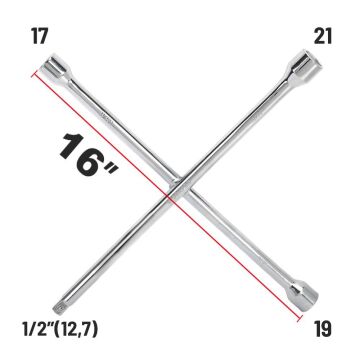 WORKPRO WP314006 17 19 21 1/2’’ Cr-V 400mm 4 Kollu Profesyonel Bijon Anahtarı