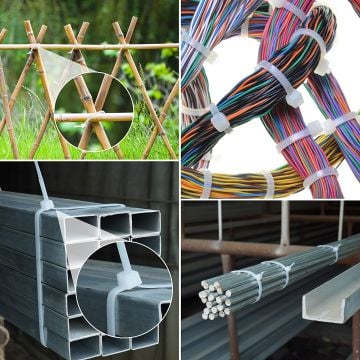 PEMSAN Siyah Plastik Çırt Kelepçe ve Kablo Bağı 4.8 x 400mm (100 Adet)