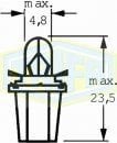 TRİFA 24 Volt Oto Ampulu Dipsiz 1,2 Watt Duylu  (10 Adet)