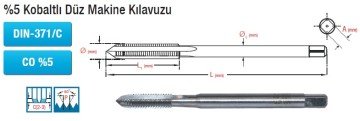 MAİER  %5 Kobaltlı Düz Makine Kılavuzu (DIN-371/C) (CO %5)