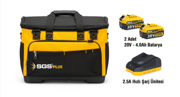 SGS5451 - COMBO SET 5 PARÇA (Darbeli Matkap / Kırıcı-Delici Matkap / Avuç Taslama Makinesi / Darbeli Somun Sıkma / Led Fener)