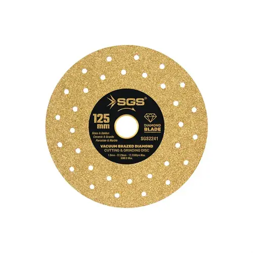 SGS2241 - 125mm PROFESYONEL DEKTON PORSELEN HASSAS ELMAS KESİCİ GOLD