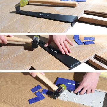 WORKPRO WP204302 33 Parça Laminant/Parke Ahşap Zemin Döşeme Montaj Seti