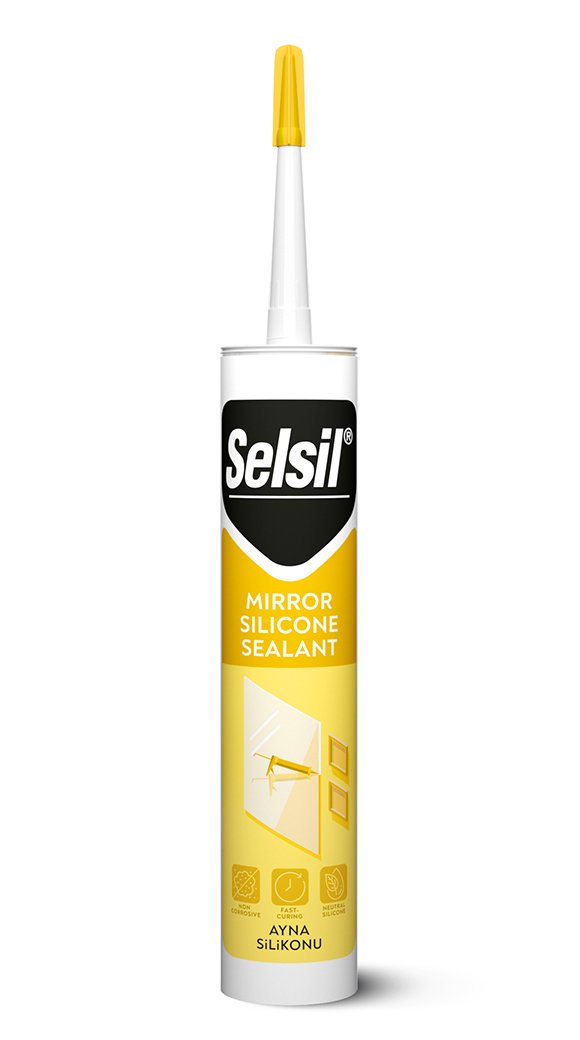 SELSİL Ayna Silikonu 310 ML Şeffaf - 25 ADET