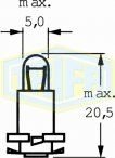 TRİFA 24 Volt OtoAmpulu Dipsiz 1,2 Watt Duylu Ters Man Tipi (10 Adet)