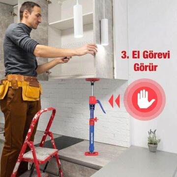 WORKPRO WP289035 60-115cm 70Kg Teleskobik Mandallı Ayarlanabilir 2’Li Çelik Destek Direği + Taşıma Çantası