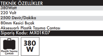 MAX EXTRA Koyun Kırkma Makinası F7 380 Watt (Sheepshearing)