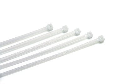 SGS Beyaz Plastik Cırt Kelepçe Kablo Bağı (100' lü Paket) 3.6 x 300mm