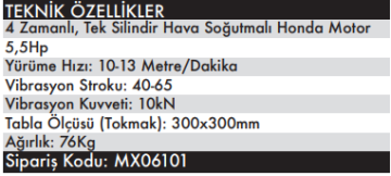 MAX EXTRA Benzinli Tokmak Kompraktör (Zıp Zıp) Honda Gx 160 Motorlu 5.5 Hp