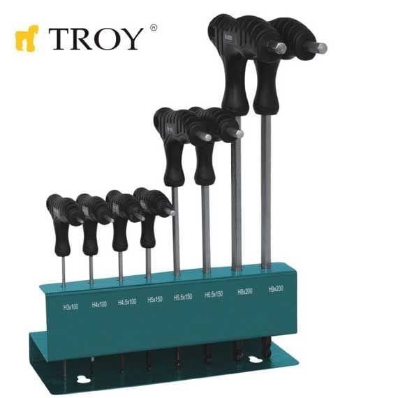 TROY T 22308 Allen Anahtar Seti (T-Saplı)