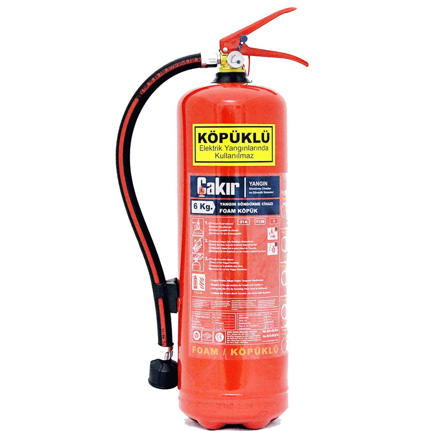 ÇAKIR 12 KG Köpüklü Yangın Söndürme Tüpü