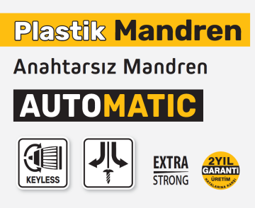 SGS5600 Otomatik Plastik Mandren 0.8 - 10mm (3/8 - 24UNF)