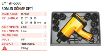 YAMA AT-5060K (3/4) Havalı Somun Sökme Sıkma Seti