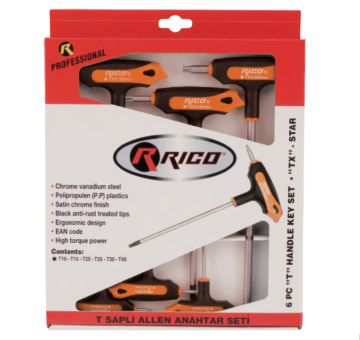 Rico 6 Parça T Tip Torx Allen (013-RC5187)