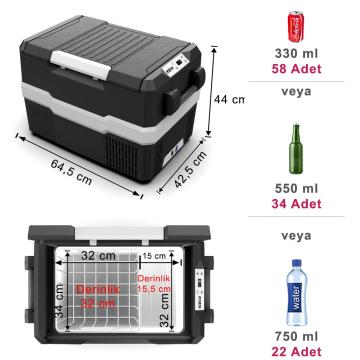 ICECO YCD45S 12/24Volt 43 Litre Outdoor Kompresörlü Oto Buzdolabı
